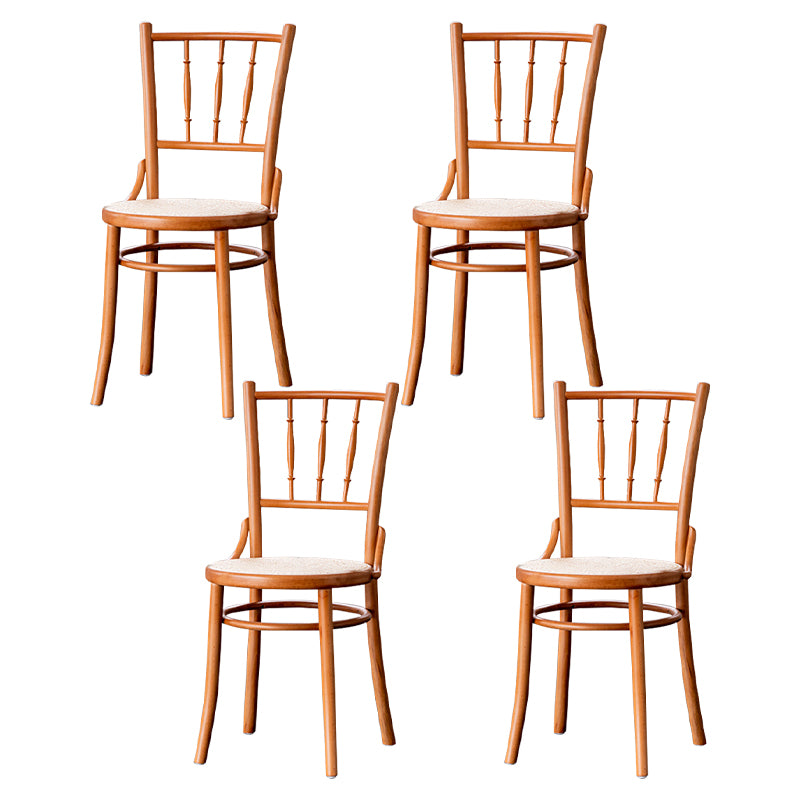 Silla tradicional de comedor sillas sin brazos con patas de madera para cocina