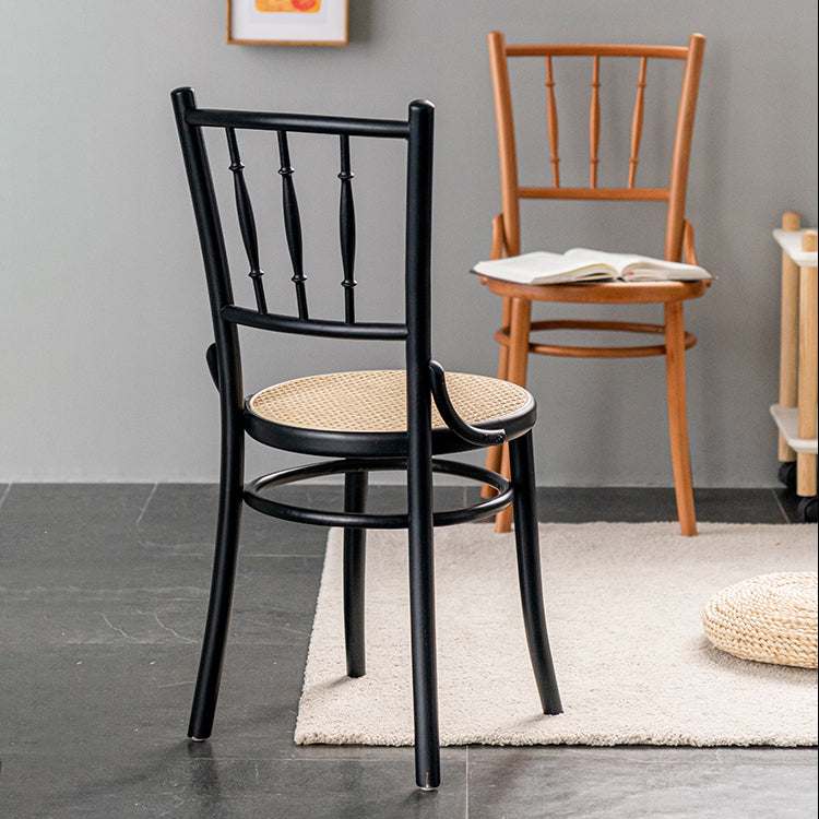 Silla tradicional de comedor sillas sin brazos con patas de madera para cocina