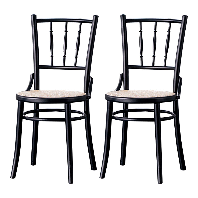 Silla tradicional de comedor sillas sin brazos con patas de madera para cocina