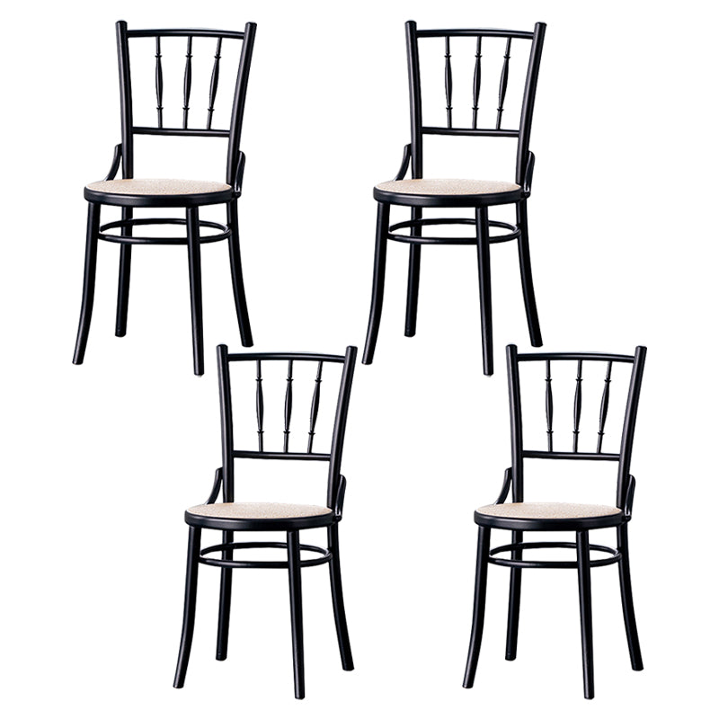Silla tradicional de comedor sillas sin brazos con patas de madera para cocina