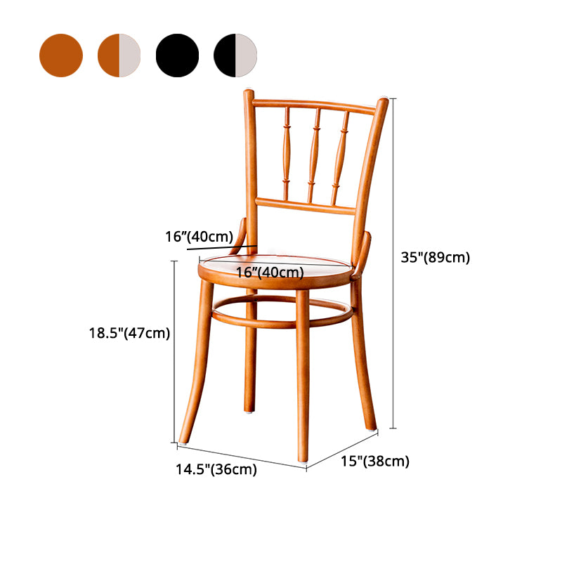 Silla tradicional de comedor sillas sin brazos con patas de madera para cocina