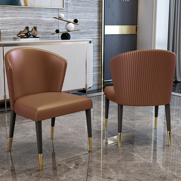 Silla de comedor tapizada con acabado mate moderno del lado del Wingback del hotel