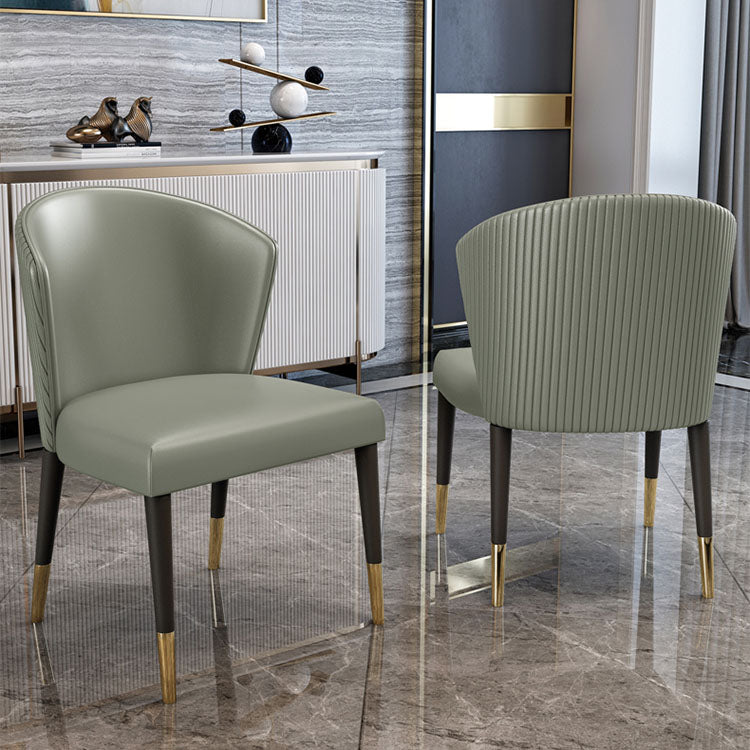 Silla de comedor tapizada con acabado mate moderno del lado del Wingback del hotel