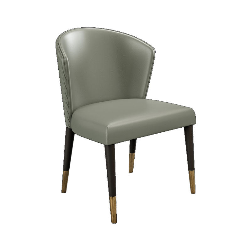 Silla de comedor tapizada con acabado mate moderno del lado del Wingback del hotel