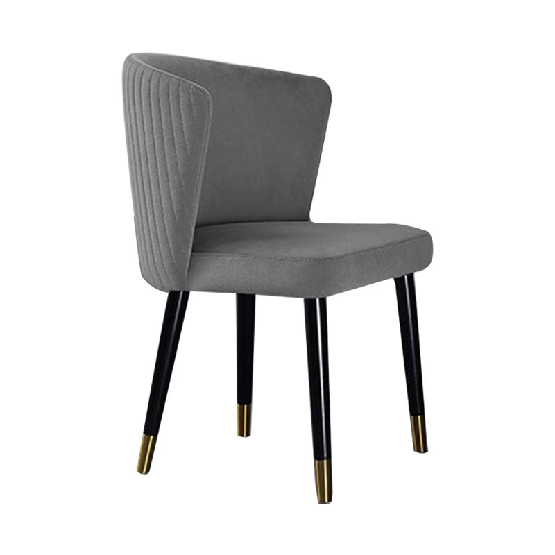 Silla de comedor tapizada con acabado mate moderno del lado del Wingback del hotel