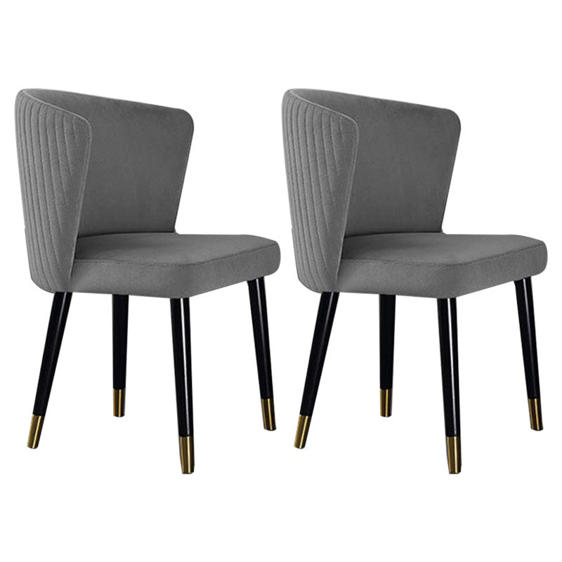 Silla de comedor tapizada con acabado mate moderno del lado del Wingback del hotel