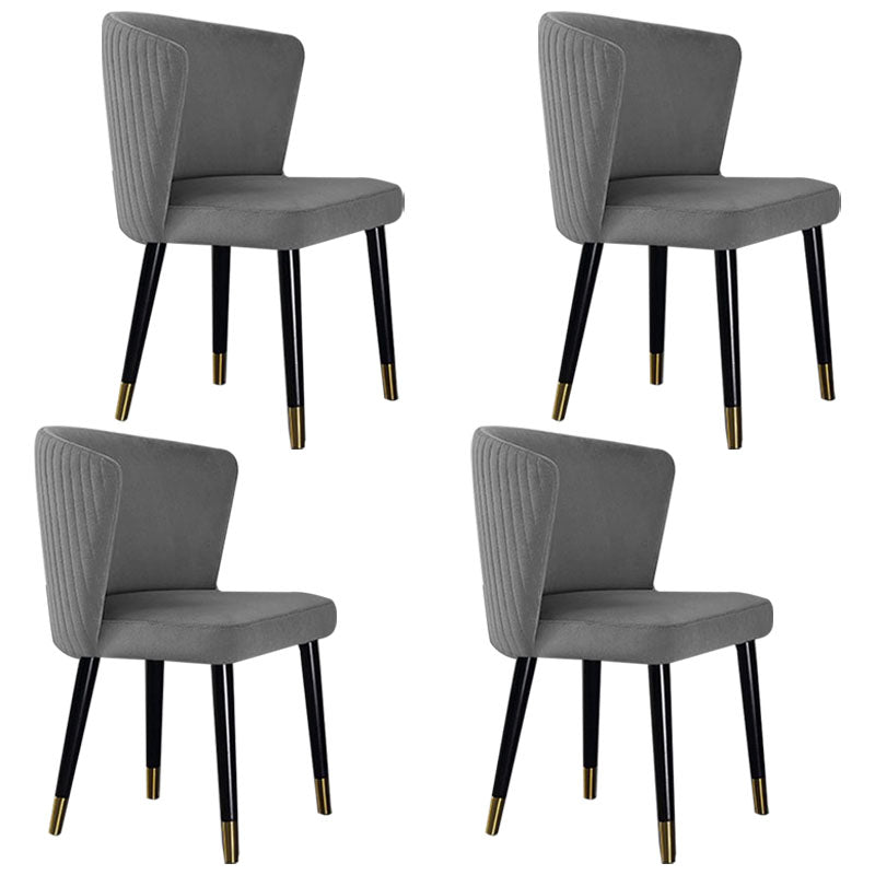 Silla de comedor tapizada con acabado mate moderno del lado del Wingback del hotel
