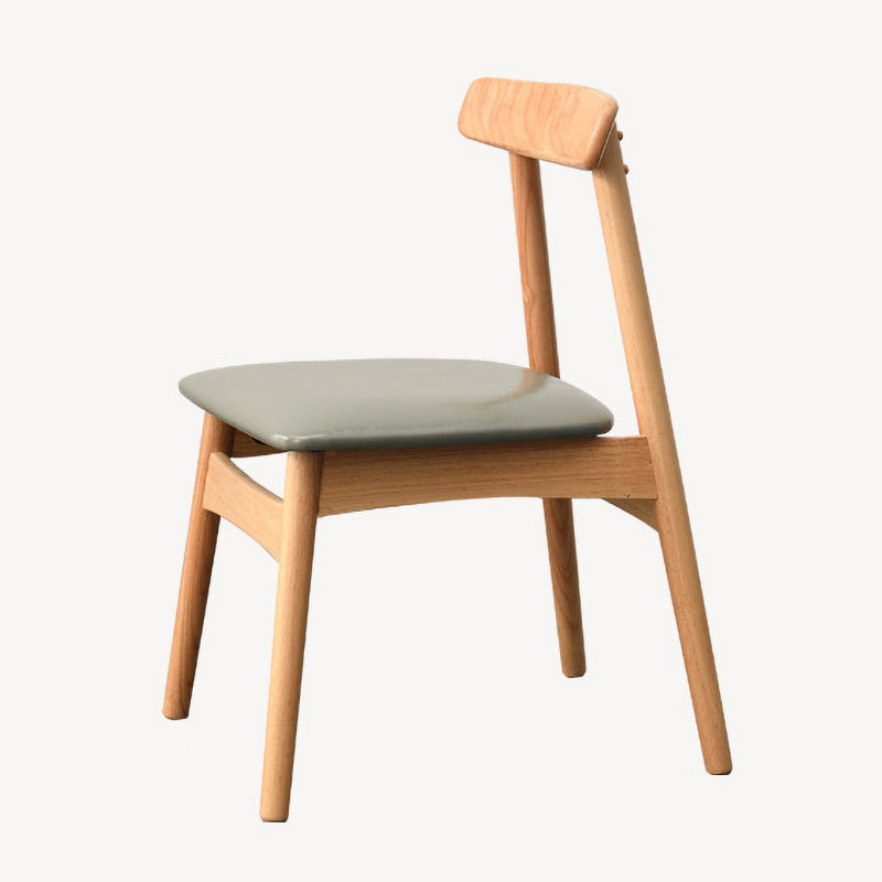 Silla lateral de madera industrial para comedor, cocina, silla con respaldo abierto