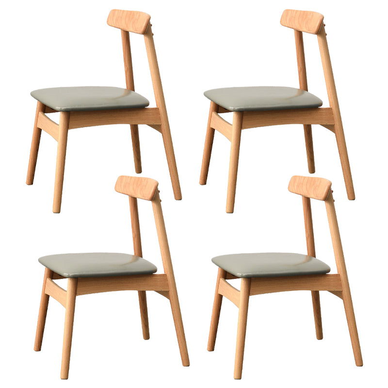Silla lateral de madera industrial para comedor, cocina, silla con respaldo abierto