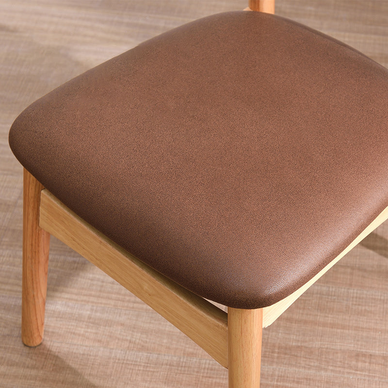 Silla lateral de madera industrial para comedor, cocina, silla con respaldo abierto