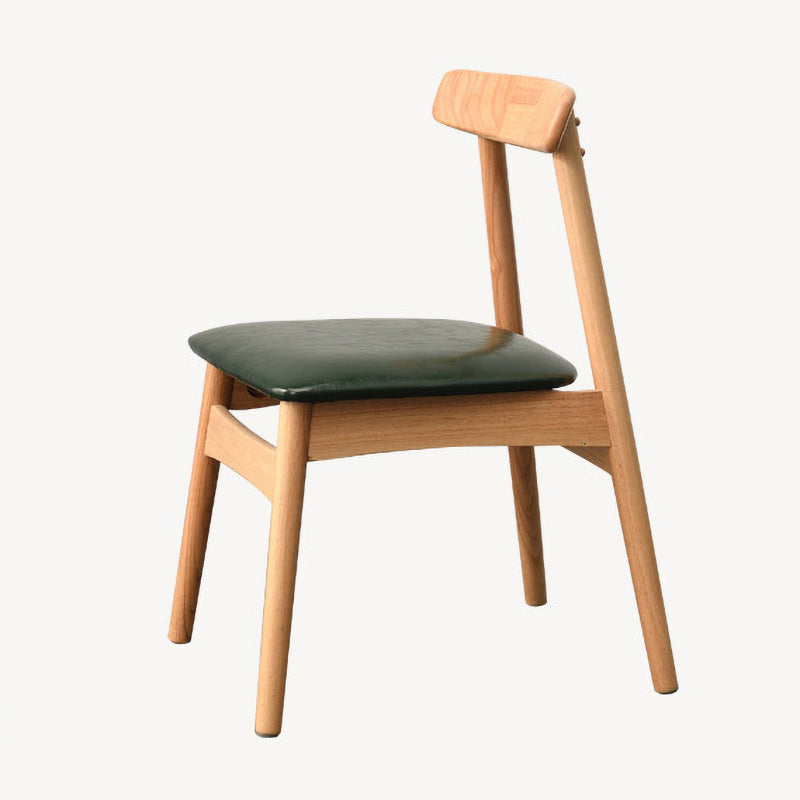Silla lateral de madera industrial para comedor, cocina, silla con respaldo abierto