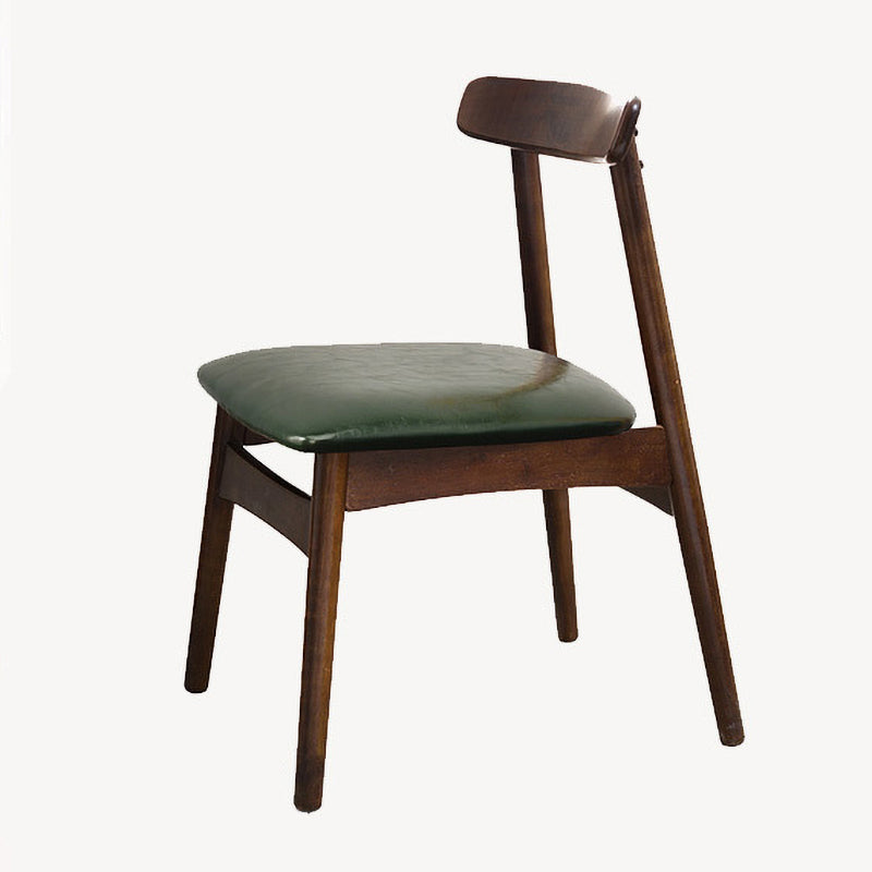 Silla lateral de madera industrial para comedor, cocina, silla con respaldo abierto