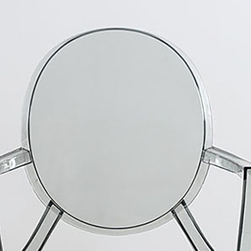 Silla lateral plástica apilable de comedor con parte posterior abierta del brazo de diseño nórdico