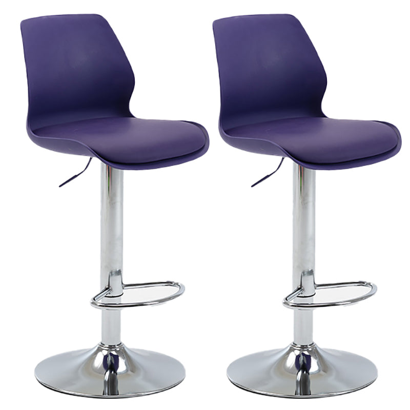 Height Adjustable Leather Barstool Industrial Counter Stool with Backrest