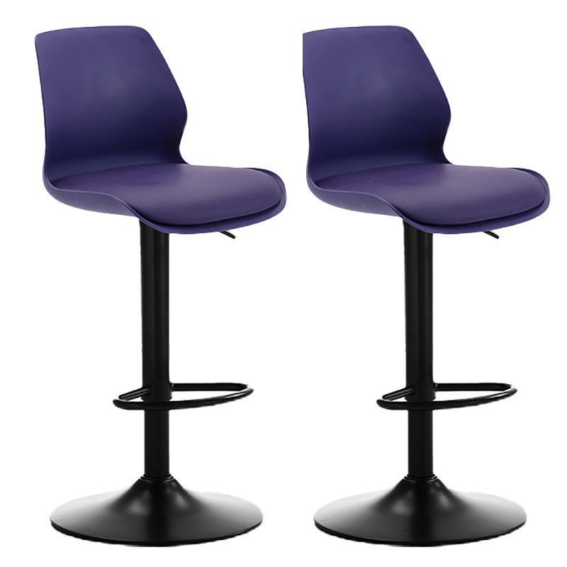 Height Adjustable Leather Barstool Industrial Counter Stool with Backrest