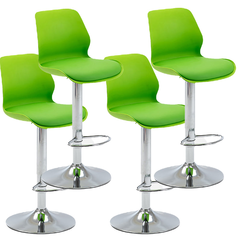 Height Adjustable Leather Barstool Industrial Counter Stool with Backrest