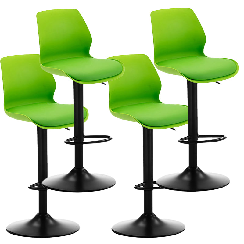 Height Adjustable Leather Barstool Industrial Counter Stool with Backrest