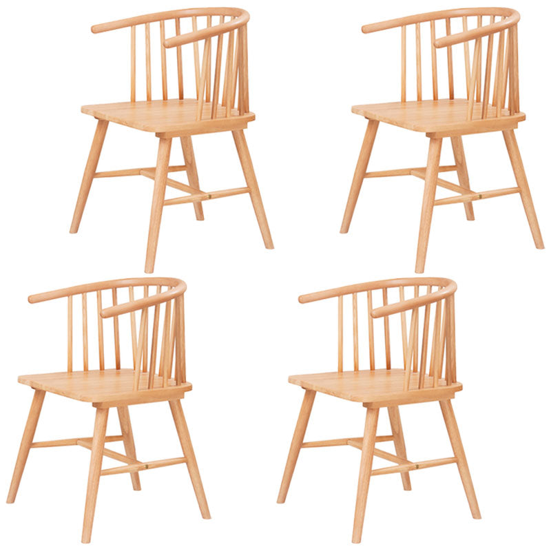 Sedia a braccio posteriore in legno moderno in legno di gomma Matte finisca sedia da pranzo imbottita