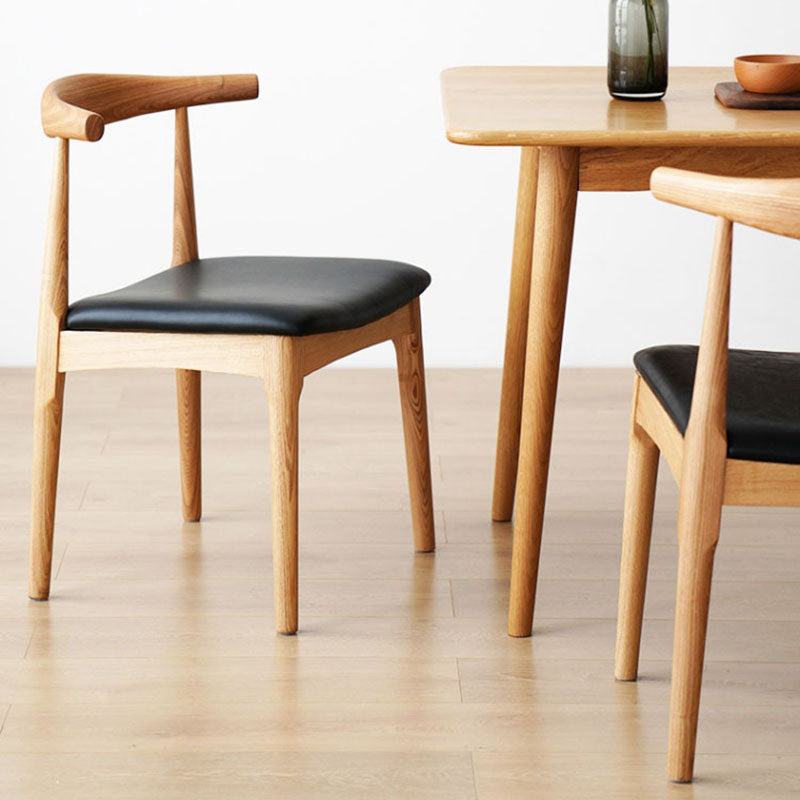 Silla lateral de comedor de madera industrial Silla de comedor con respaldo abierto para restaurante