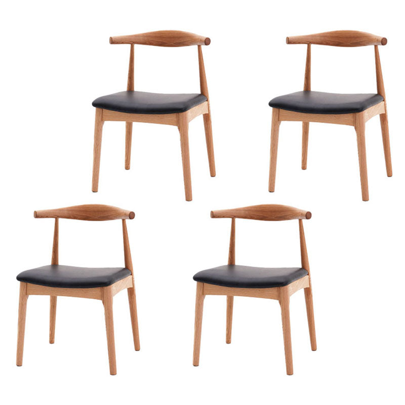 Silla lateral de comedor de madera industrial Silla de comedor con respaldo abierto para restaurante
