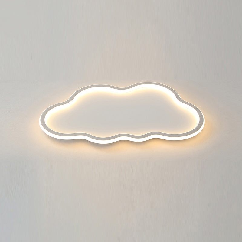 Nordic Cloud Flush Ceiling Light Metal LED Bedroom Ceiling Mounted Light