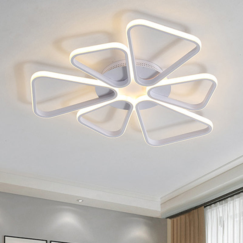 Eenvoudig bruin/wit plafond licht bloemen vorm acryl warm/witte verlichting LED flush mount licht voor de kamer van het kind