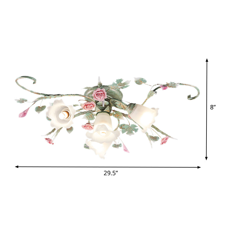 Aménagement de plafond floral métal