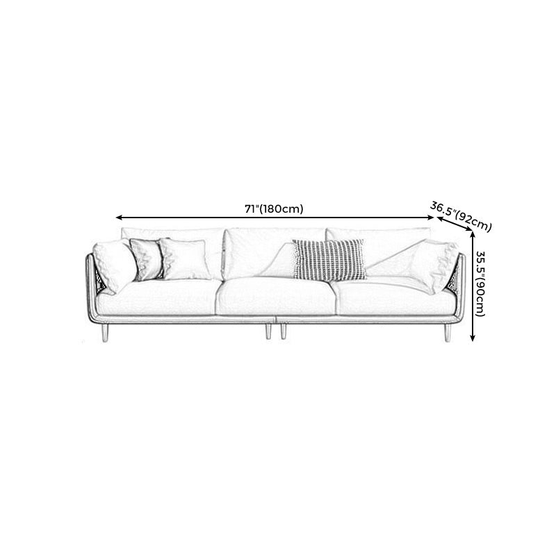 Modern Style Square Armrest Latex/sponge Seat Padding Imitation Leather Sofa