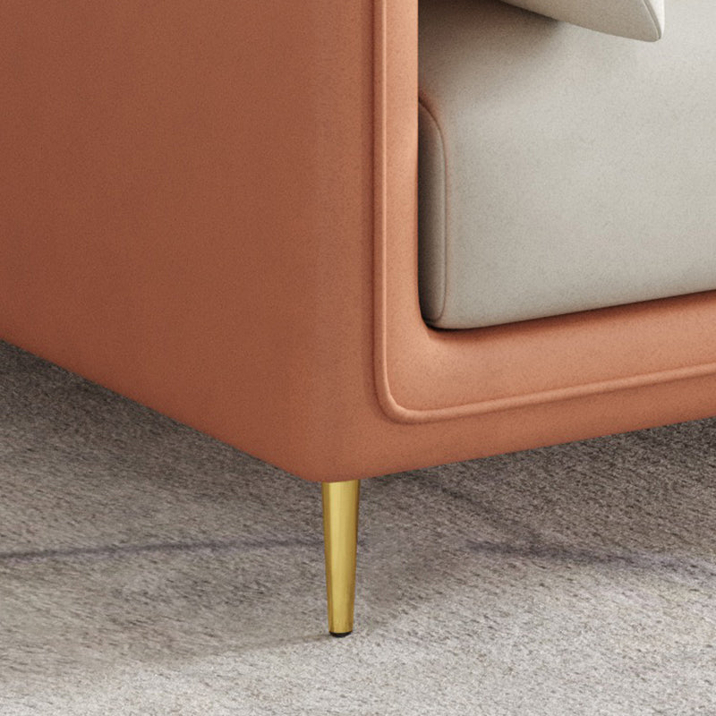 3-seater Contemporary 33.86"H Faux Leather Anti-water Square Arm Sofa