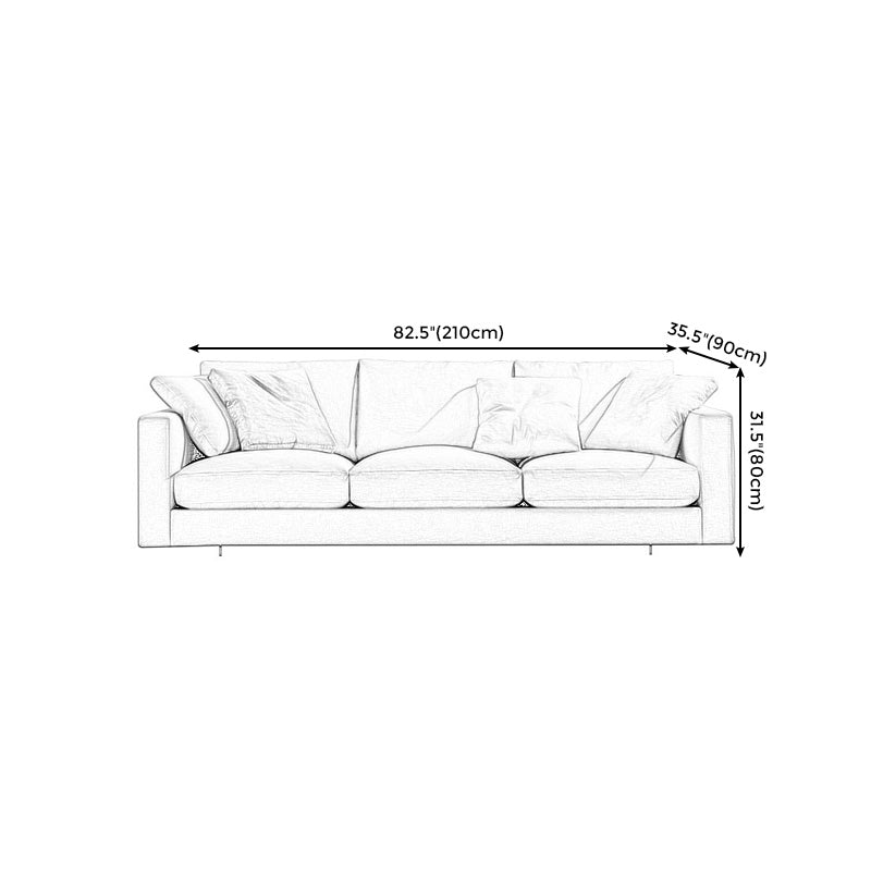 Moderner Kissen -Kissen -Armlehnen -Latexsitz mit Baumwoll- und Nachahmungledersofa gefüllt