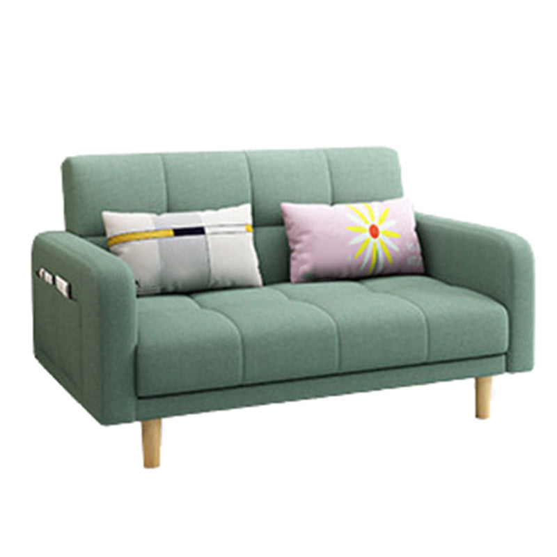 Foldable Biscuit Back Square Arm Modern Sofa with Convertible Sleeper