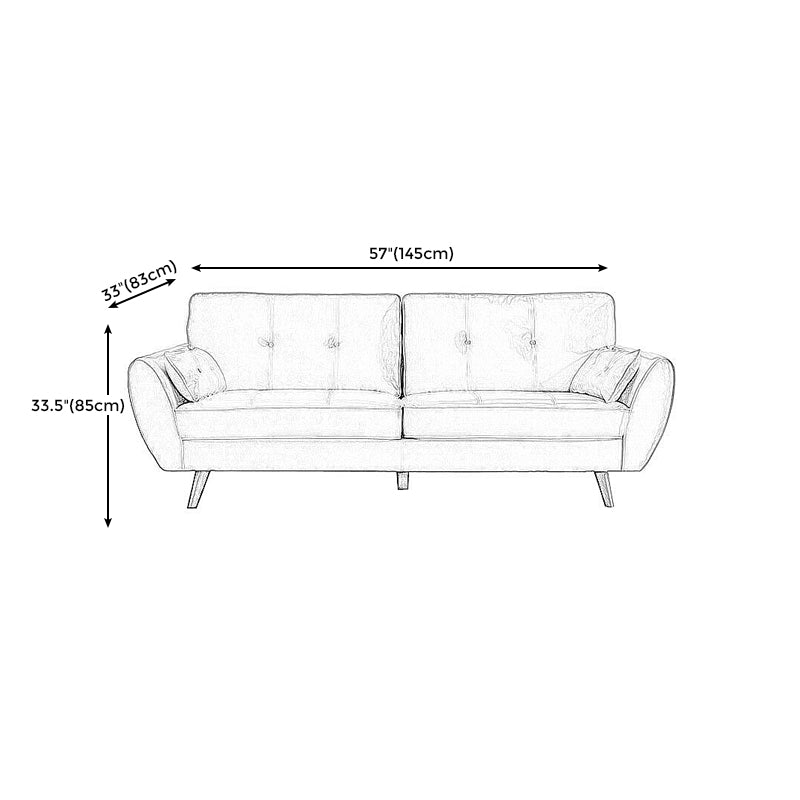 Faux Ledersofa ausgestoßen Armknopf getuftet lose Rückensofa für Wohnzimmer