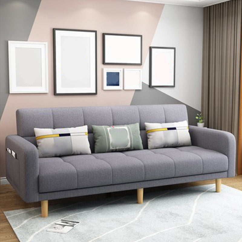 Biscuit Back Square Arm Modern Sleeper with Foldable Convertible Sleeper