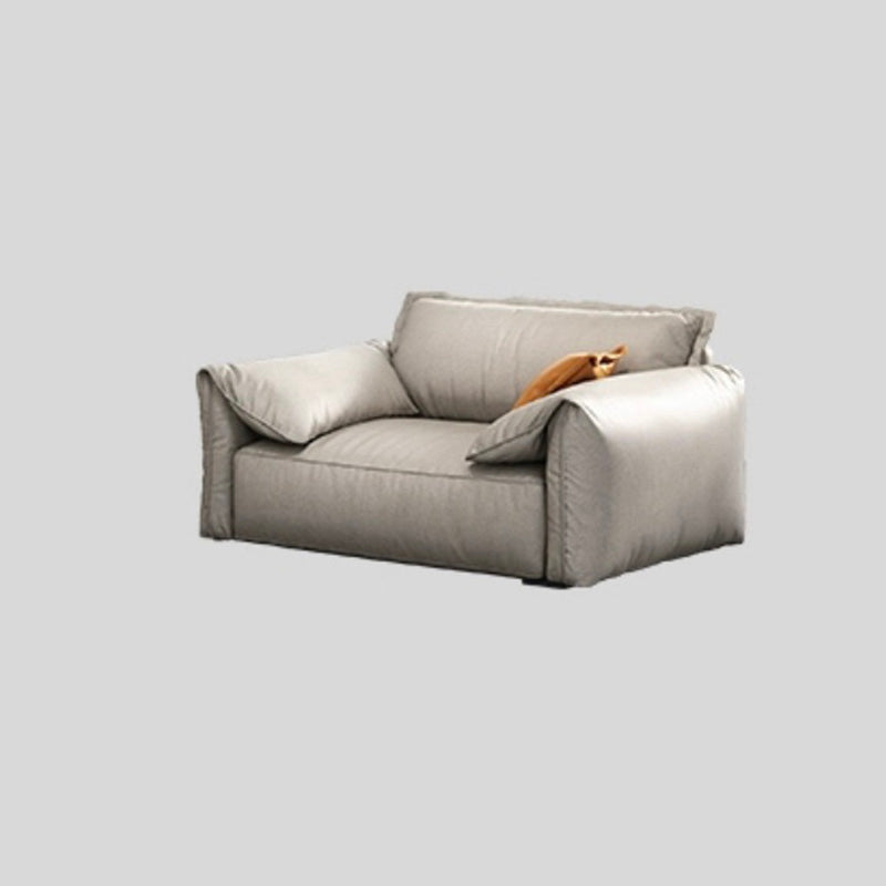 Modern Style with Pillow Armrest and Cushioned Seat Down/cotton Padded White Sofa