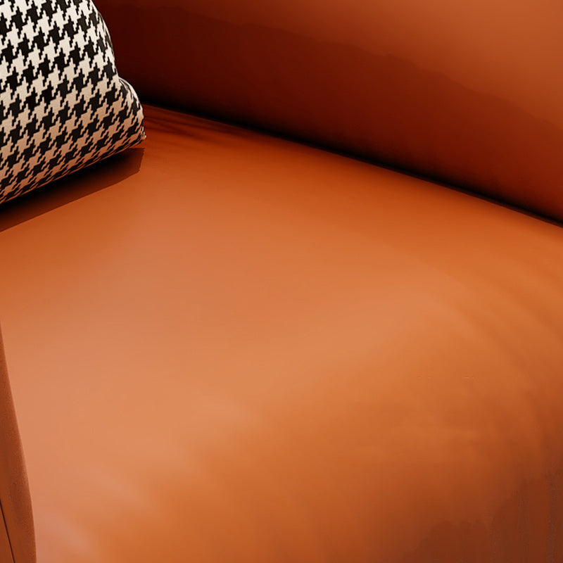 Contemporary Fabric Cushions Sofa 32.28"High Tuxedo Arm Single Cushion Seat Sofa