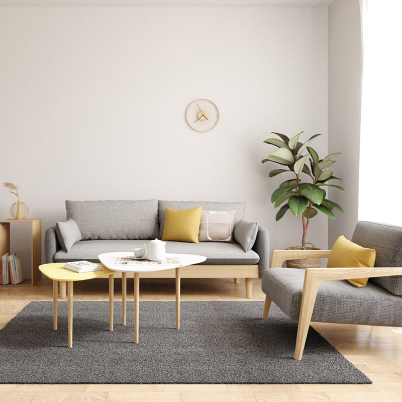 Finition mate canapé de bras carré canapé en lin en coton pour appartement de chambre bonus