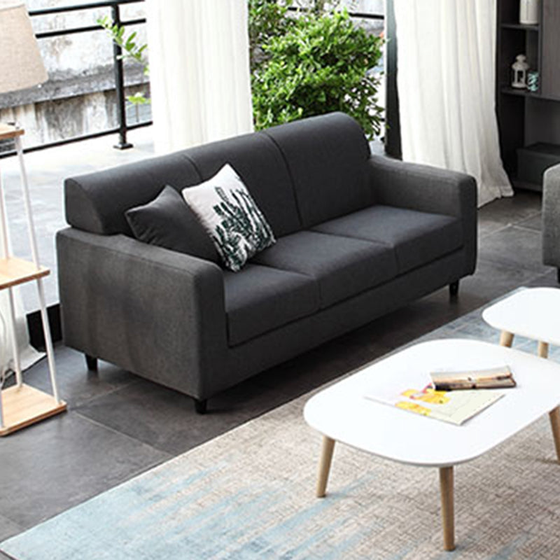 Canapé standard du bras carré contemporain avec housse pour le salon, appartement