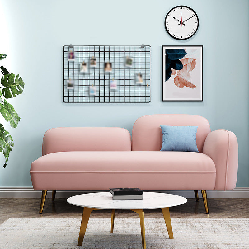 Grey/Blue/Pink Velvet Sofa 55.12"/63" Wide Square Arm Loveseat