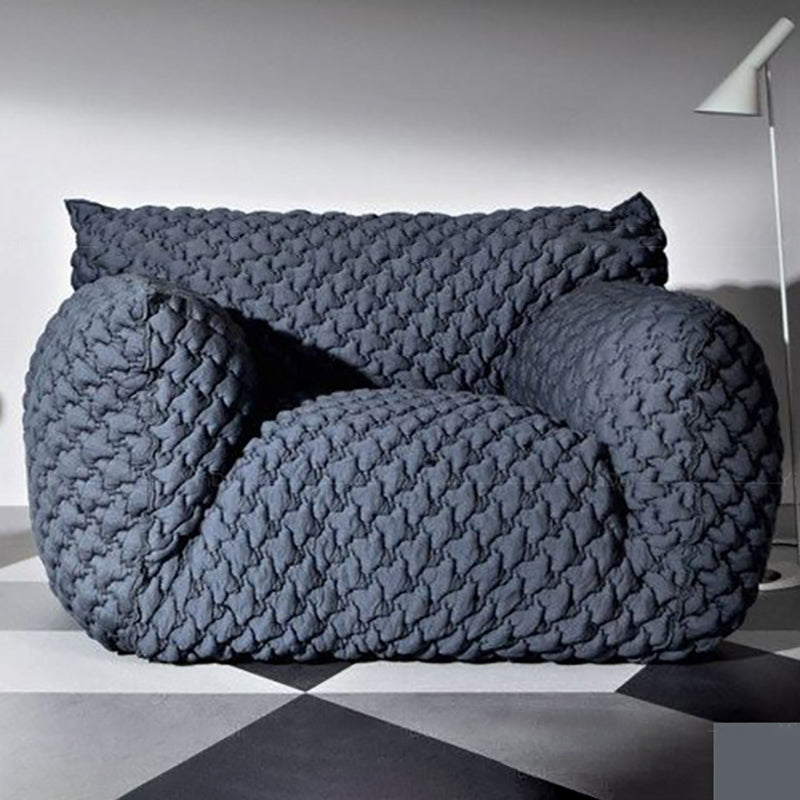 33" High Cotton Contemporary Round Arm Sofa with Tight Back for Apartment, Living Room