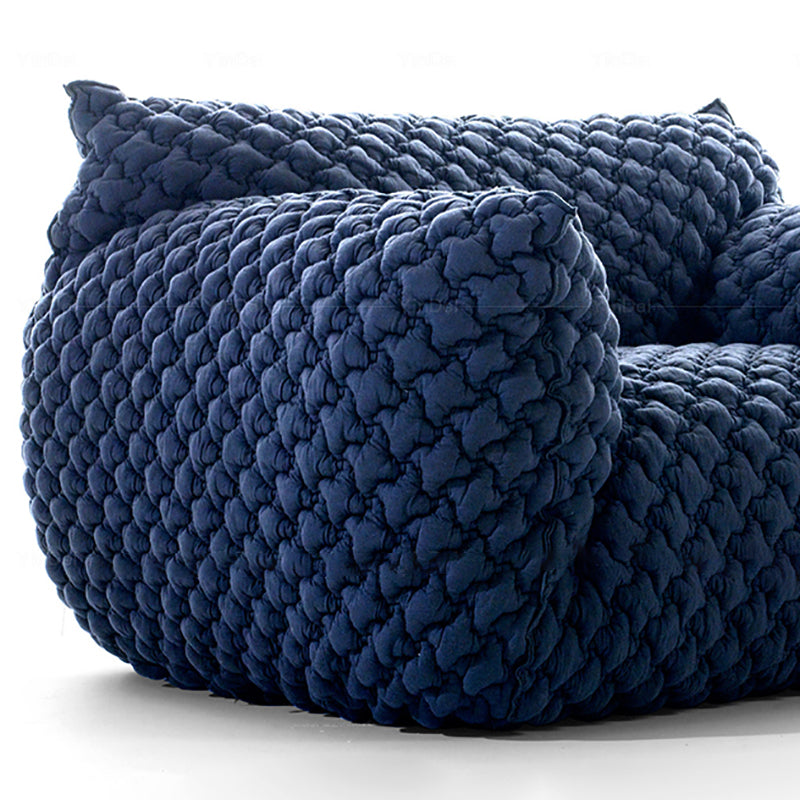 33" High Cotton Contemporary Round Arm Sofa with Tight Back for Apartment, Living Room