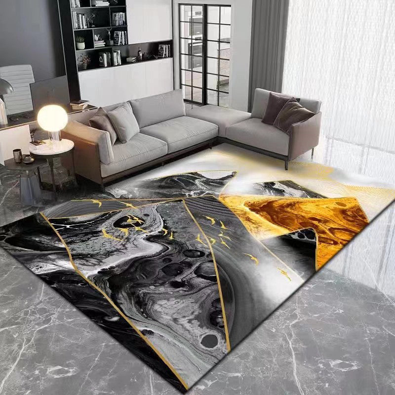 Dark Gray Deer Carpet Polyester Modern Carpet Stain Resistant Carpet for Home Decor