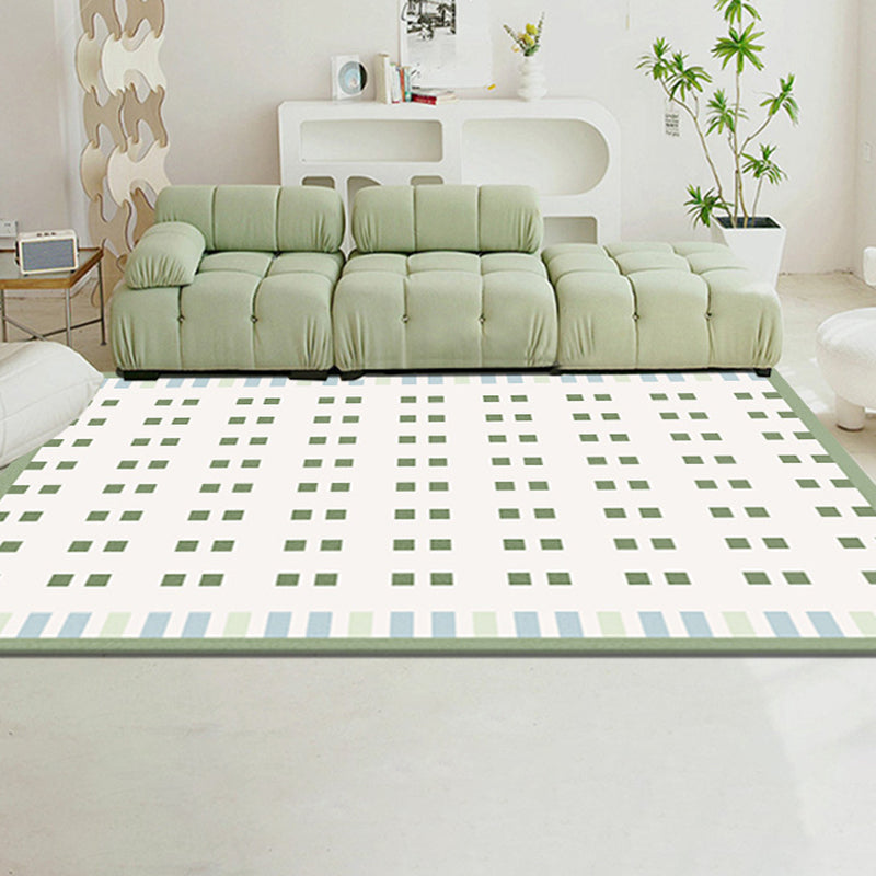 Brown Simple Carpet Polyester Striped Carpet Stain Resistant Carpet for Living Room