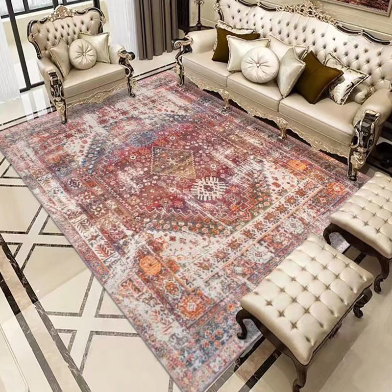 Tappeto grafico in poliestere arancione tappeto non slip tappeto per la decorazione della casa