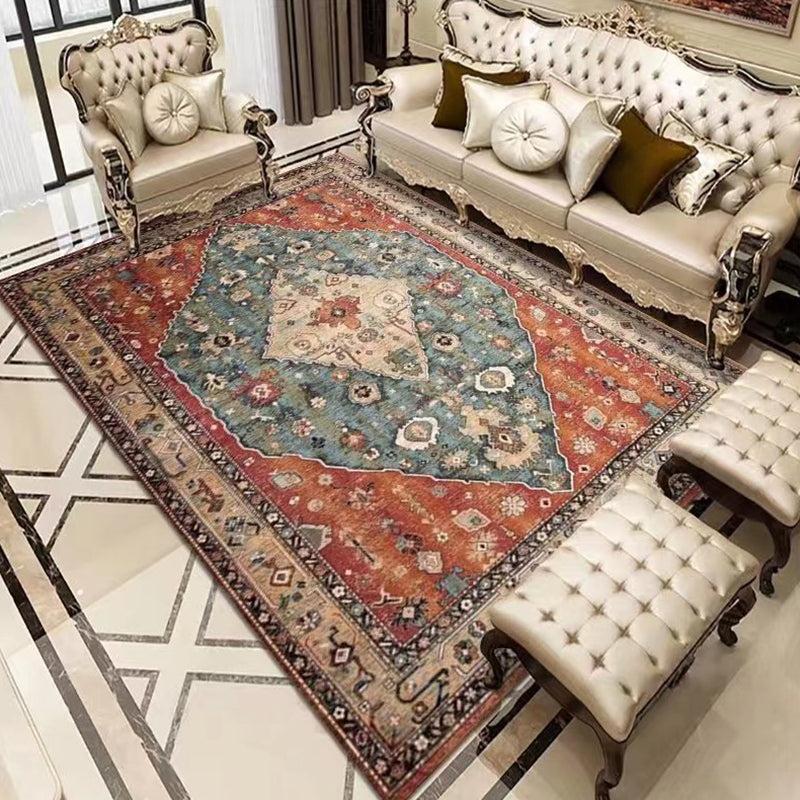 Tappeto grafico in poliestere arancione tappeto non slip tappeto per la decorazione della casa