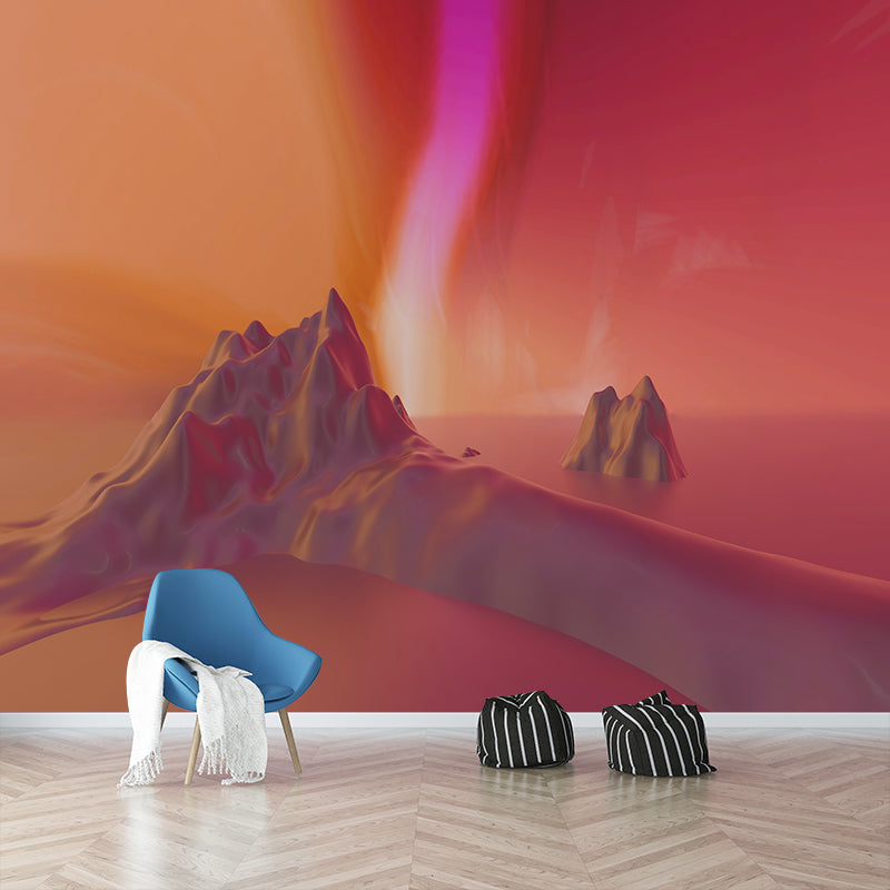 Modern Style Mural Wallpaper 3D Vision Environment Friendly Sitting Room Wall Mural