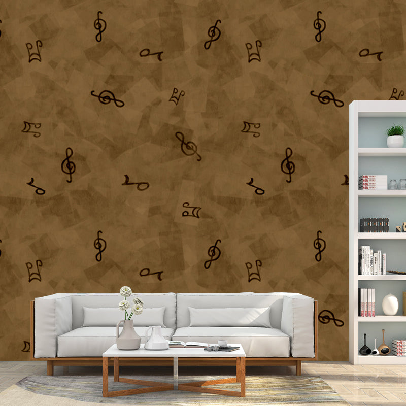 Modern Style Wall Mural Wallpaper Musical Notes Bedroom Wall Mural
