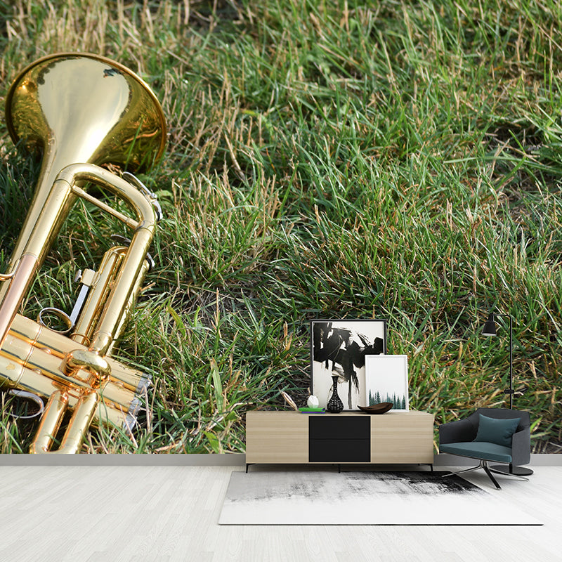Musical Instruments Mildew Resistant Mural Wallpaper Photography Sleeping Room Wall Mural