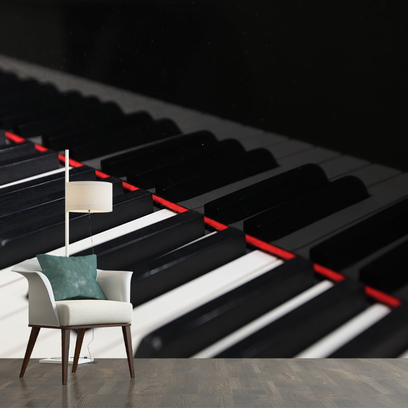 Washable Stain Resistant Wall Mural Wallpaper Musical Instruments Sitting Room Wall Mural