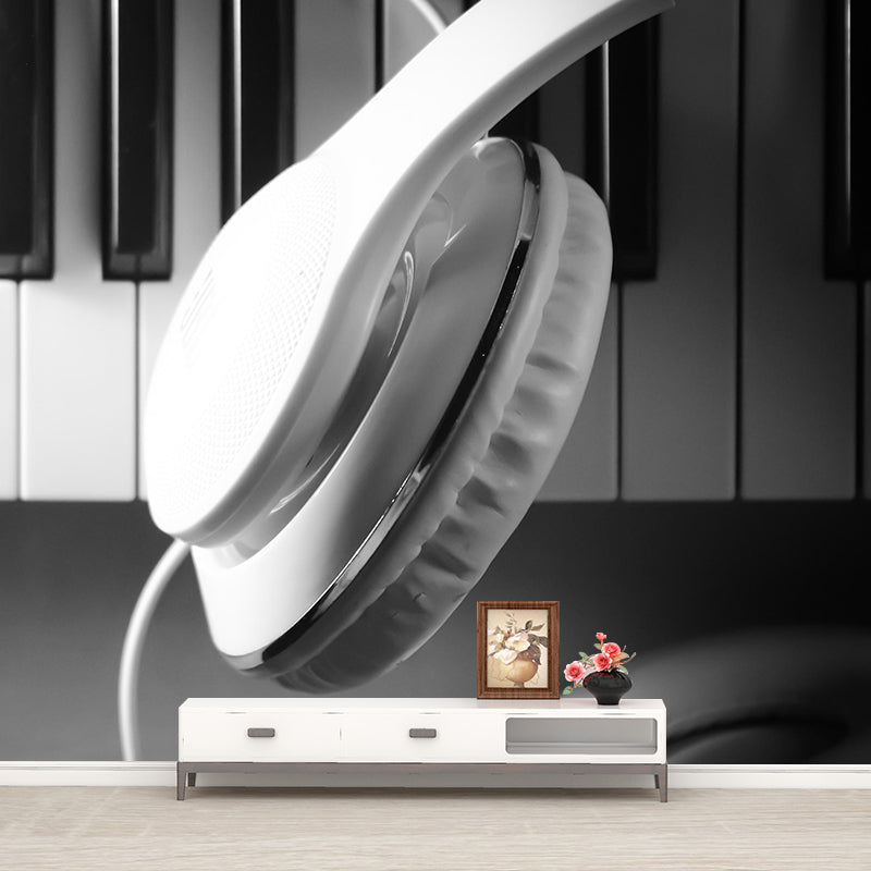 Washable Stain Resistant Wall Mural Wallpaper Musical Instruments Sitting Room Wall Mural