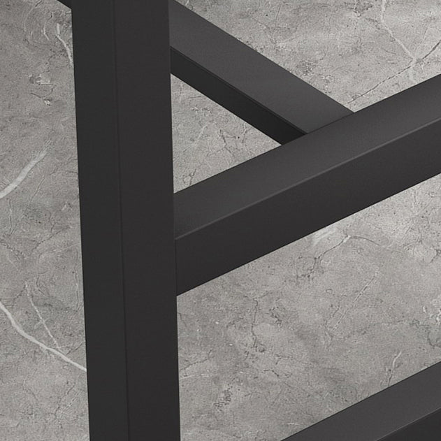 White and Black Modern Style Bar Table in Metal and Wood Milk Tea Shop Bar Table